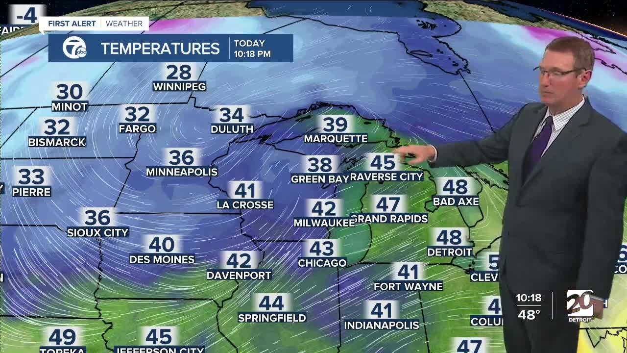 Clearing and colder tonight