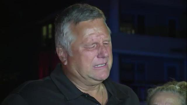 Bob Meeker, brother of Cathy Miller, reacts to the news of his sister and her great granddaughter dying in the house fire