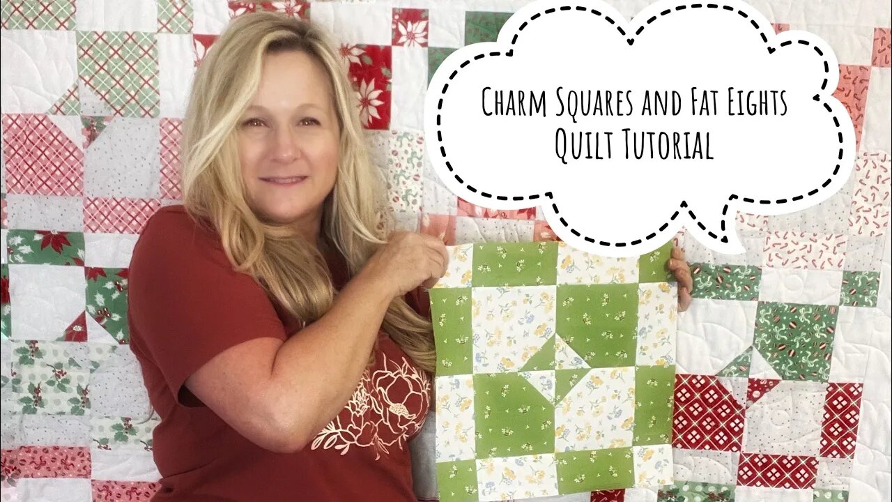 Easy Charm Squares or Fat Eighths Quilt Tutorial.