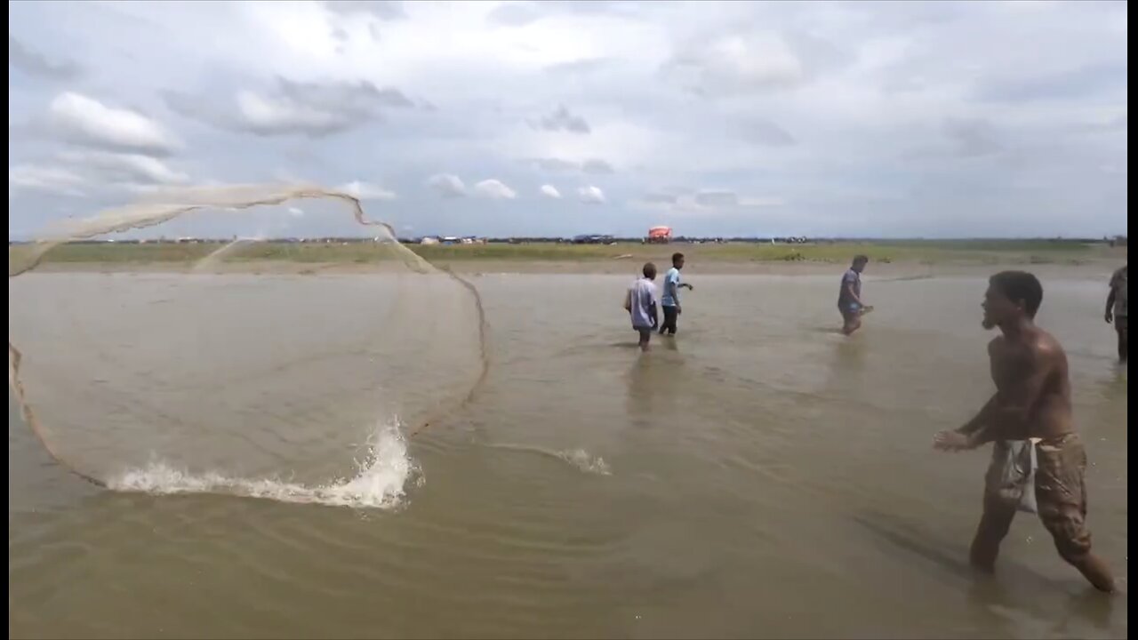 Village fishing scene