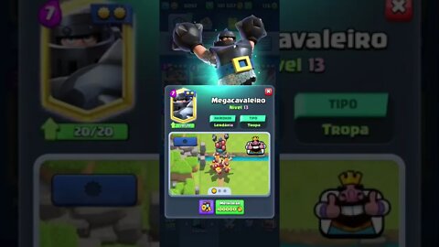 Mega cavaliero nível máximo #shorts #clashroyale #clash #royale