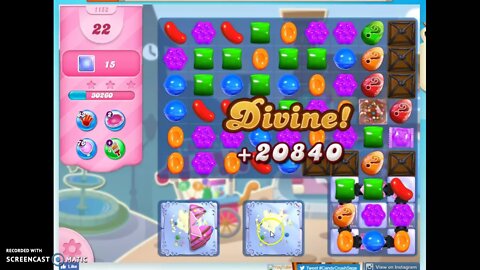 Candy Crush Level 1152 Audio Talkthrough, 2 Stars 0 Boosters