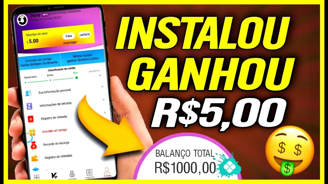 NOVO! LANÇOU APP PARA GANHA DINHEIRO de VERDADE PAGANDO NA HORA - Como Ganhar Dinheiro✅