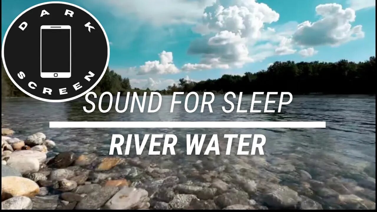 Sound for sleep || River Water on Dark Screen || 3 hours