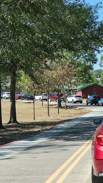 Long line for early voting. 1st day
