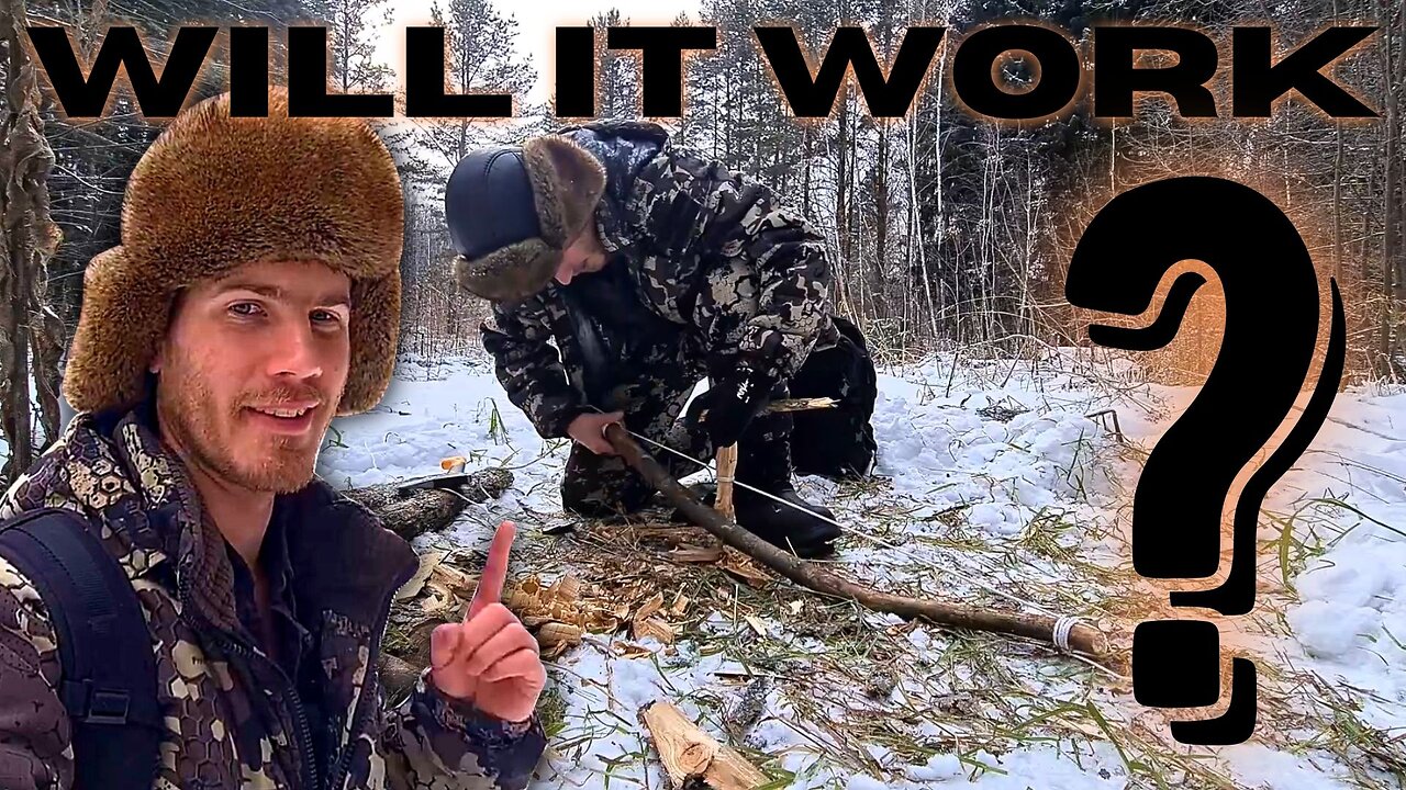 MAKING A BOW DRILL FIRE | Learning in the Russian forest |