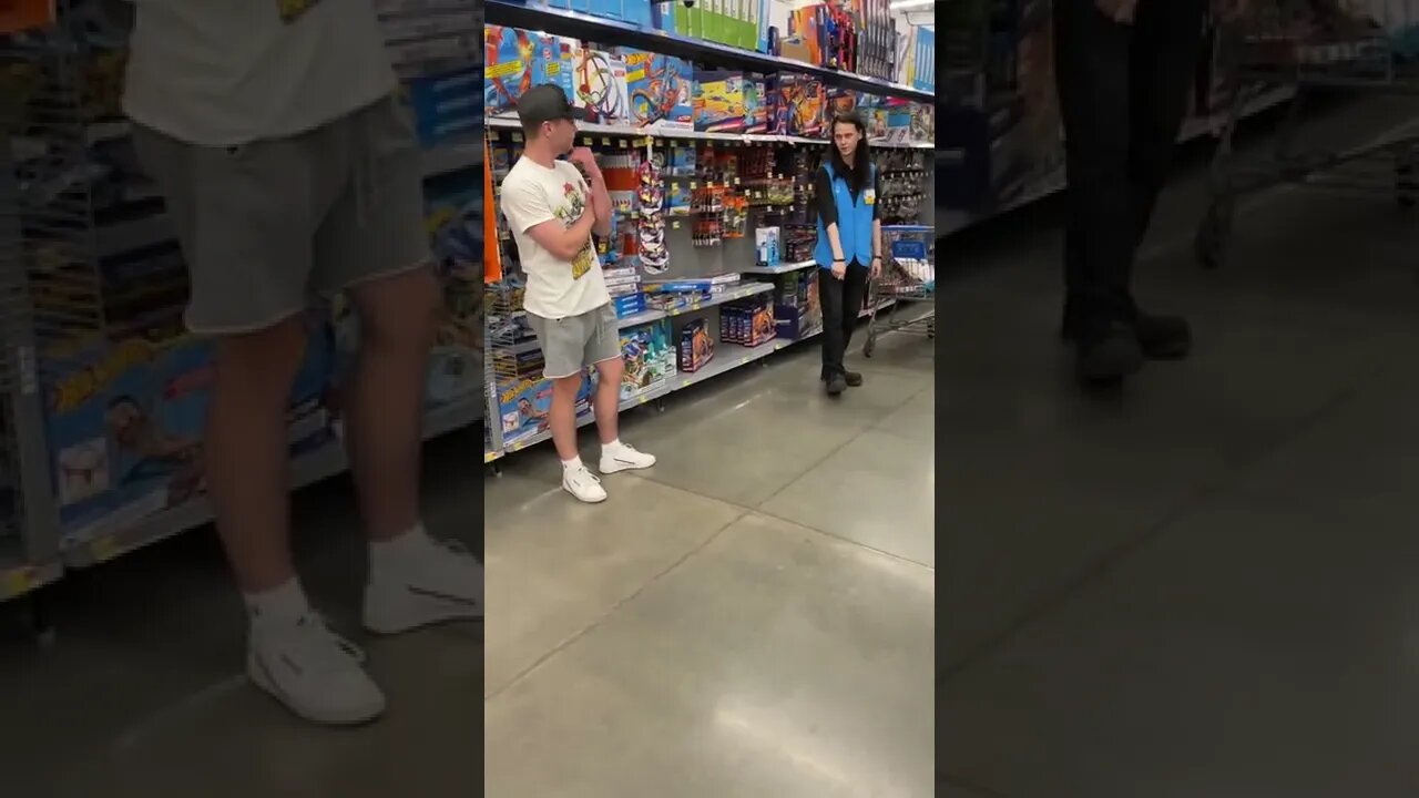 Stomping on a Walmart Workers Foot
