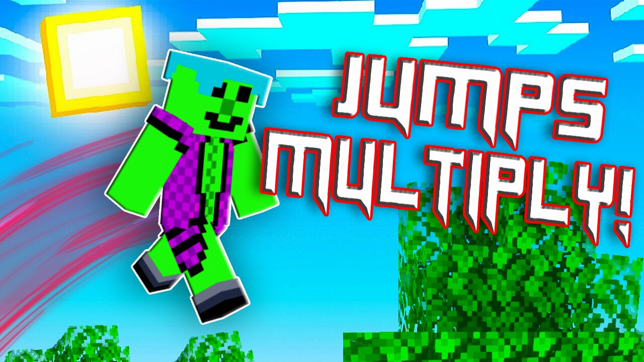 Minecraft But Jumping Keep Multiplying!!