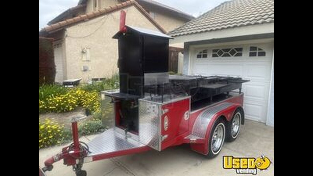 2003 14' Custom Made Open Pit Smoker Trailer | Open BBQ Trailer for Sale in California