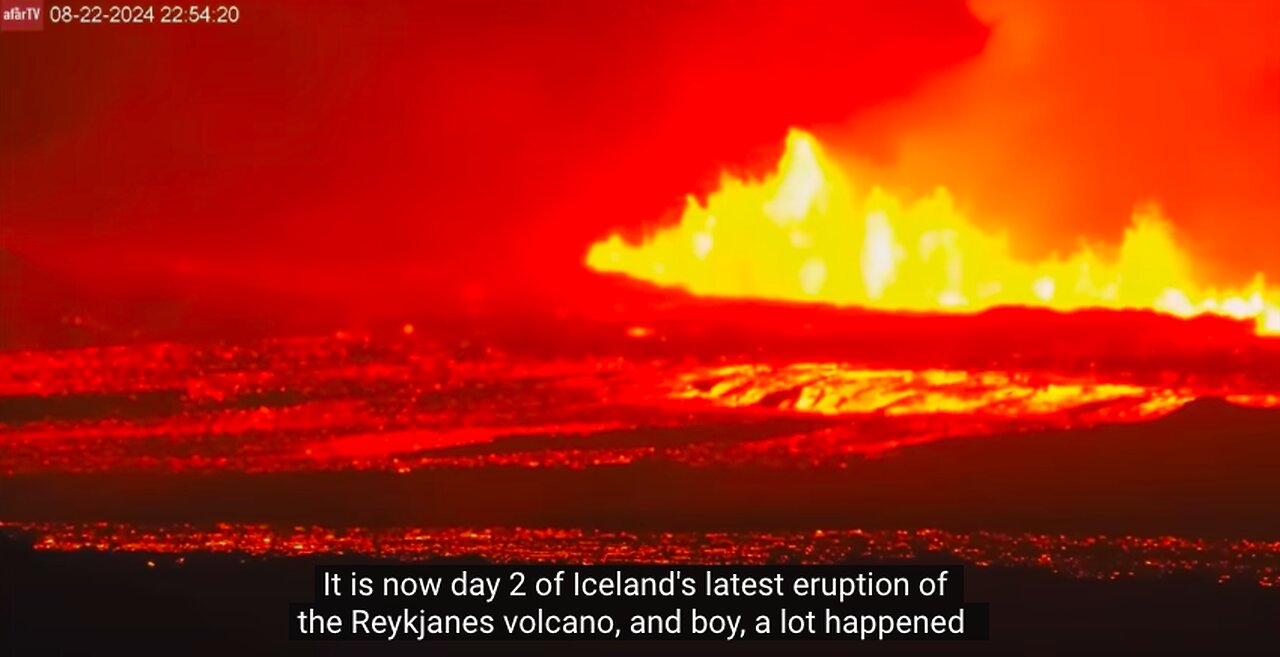 Iceland Volcano Eruption Update; 20,000+ Foot Long Fissure Erupts, Ash Emissions