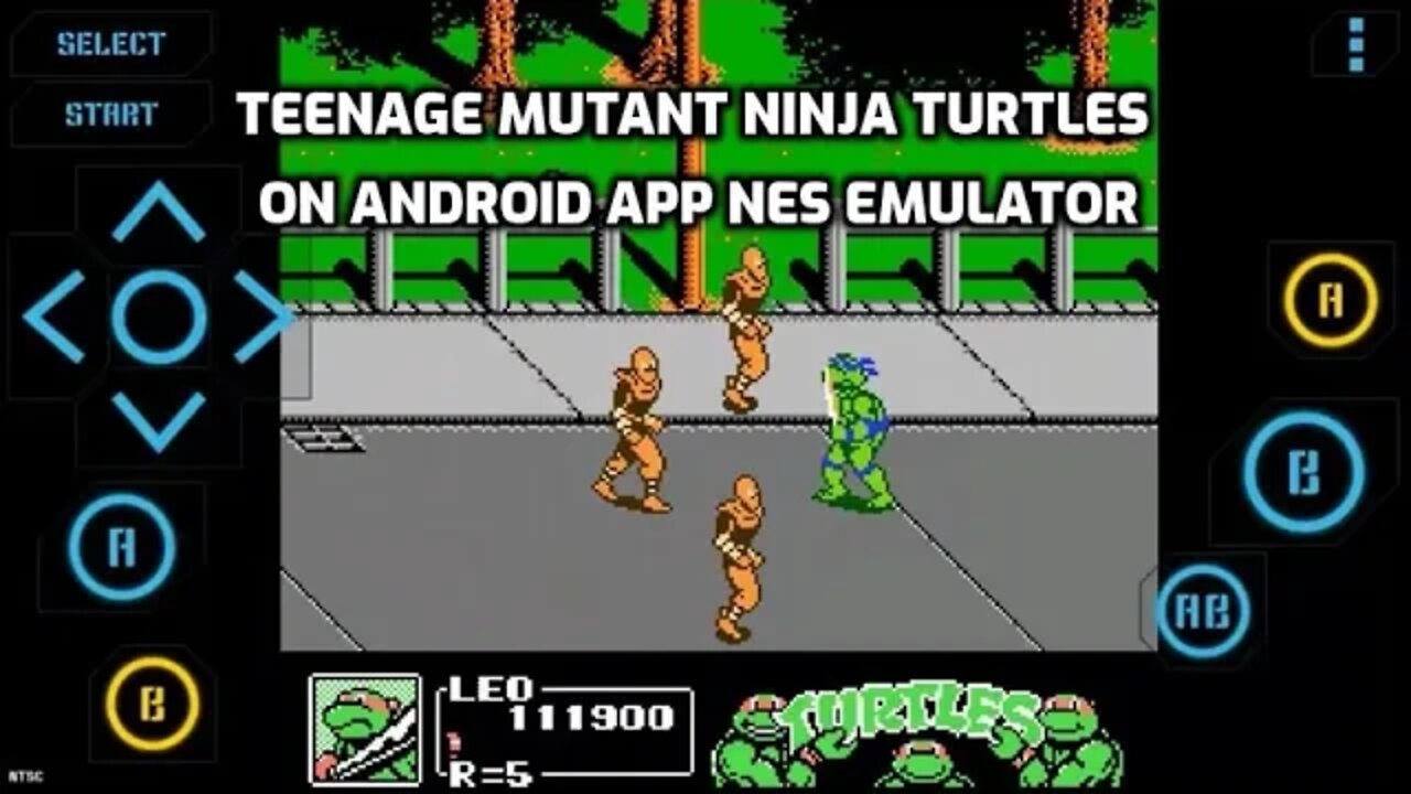 TMNT Teenage Mutant Ninja Turtles Playing on Android App NES Emulator - Scene 4