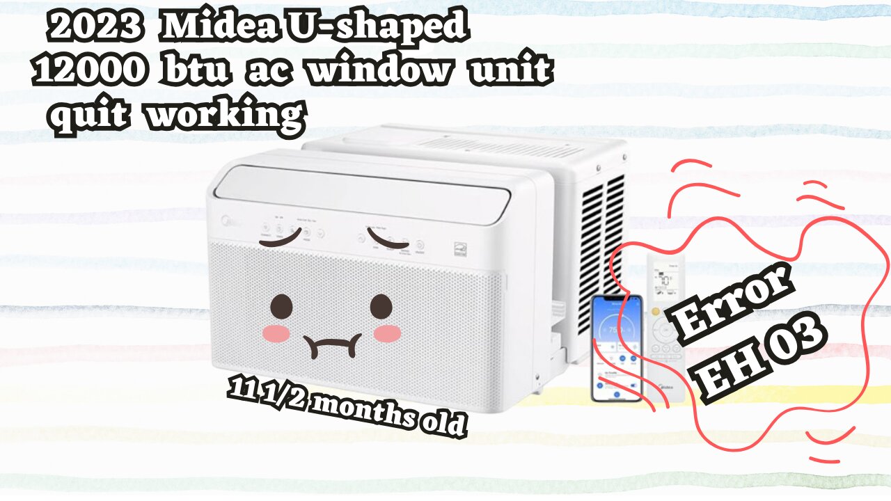 Error EH 03?🥵 Our #2023 Midea U-shape window ac stopped working| What went wrong & how we fixed it🙏👍