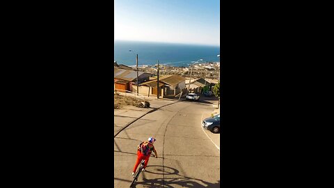 HEAVY BICYCLE RIDER JUMPING AROUND