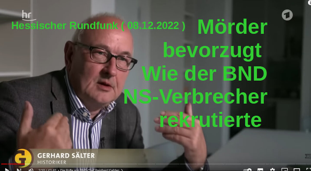 Mörder bevorzugt - Wie der BND NS-Verbrecher rekrutierte | ARD History | Doku