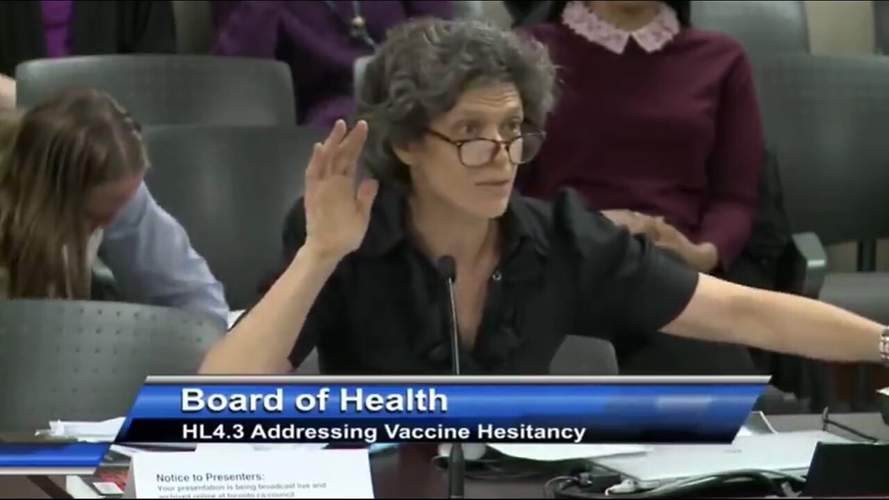 Rosemary Frei et al speak at Toronto Board of Health "vaccine hesitancy" hearing (2019)