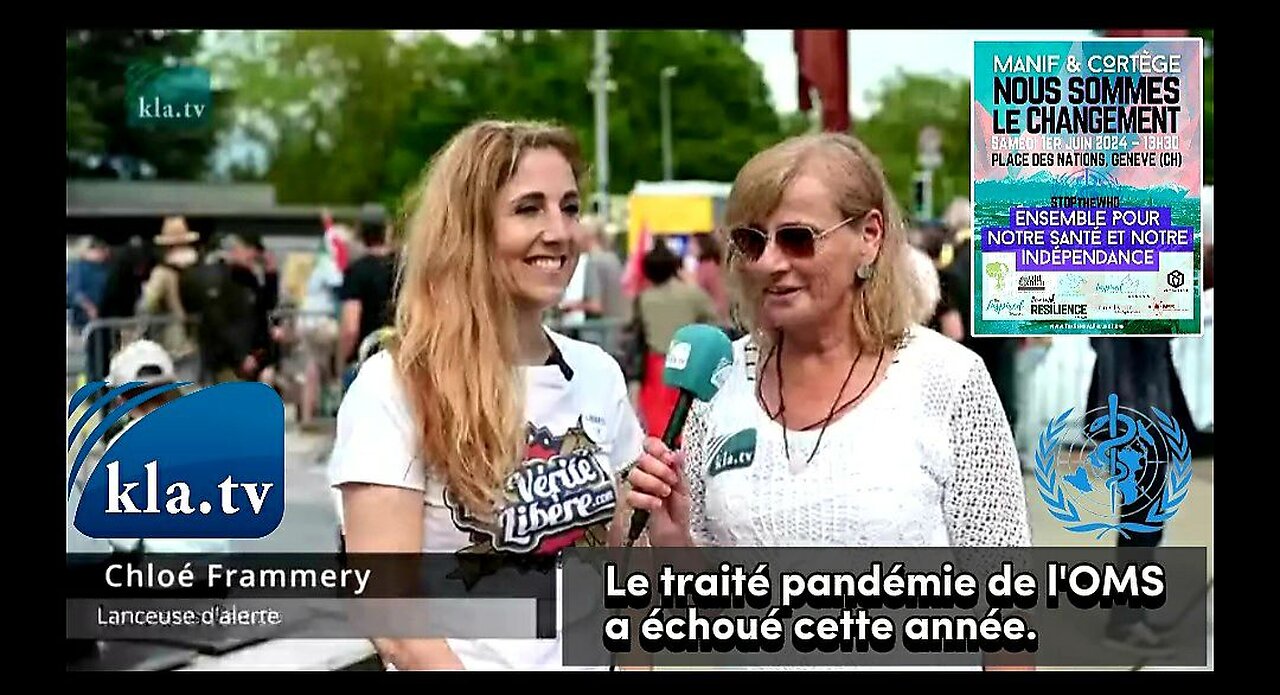 Le traité pandémie de l'OMS a échoué cette année - Kla TV (manifestation STOP OMS 1.06.24 à Genève)