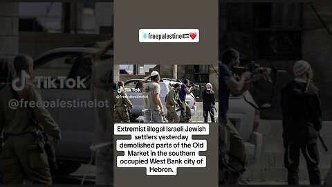 How Zionist #Illegal Immigrants Raid #Hebron Market.