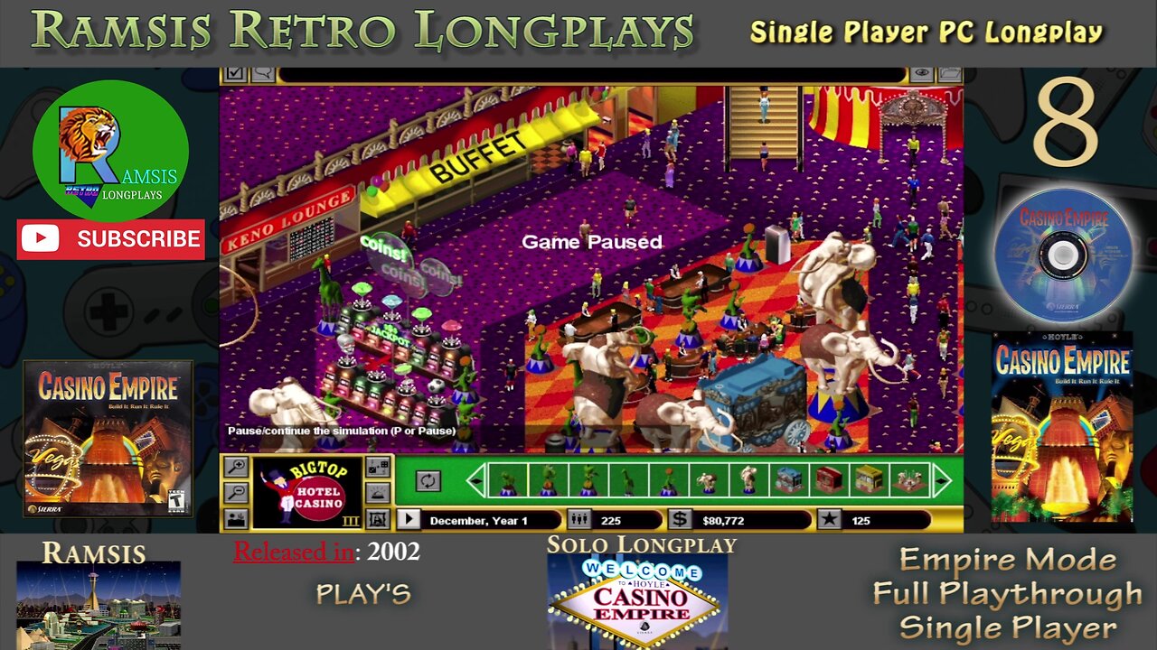 Hoyle Casino Empire | PC Game | 2002 | Casino #5 - The Big Top | Episode #8 | Retro Longplay