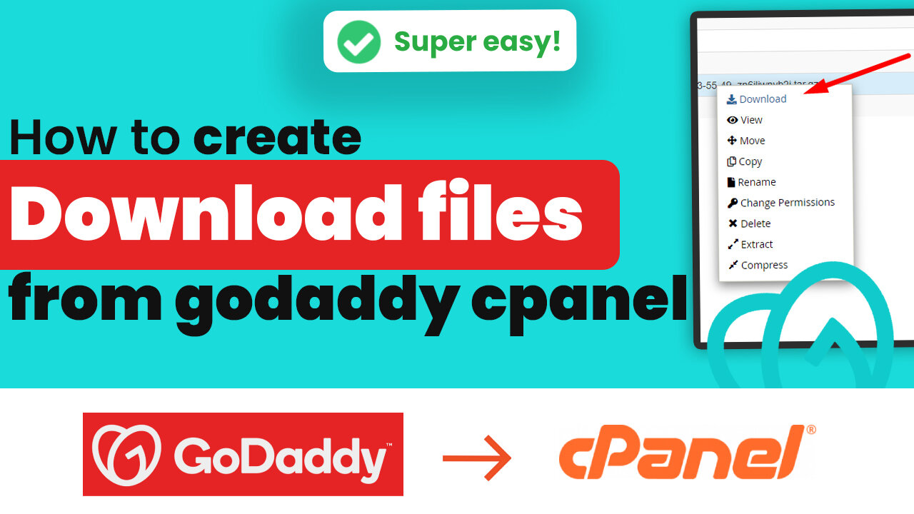 How to download files from GoDaddy cPanel