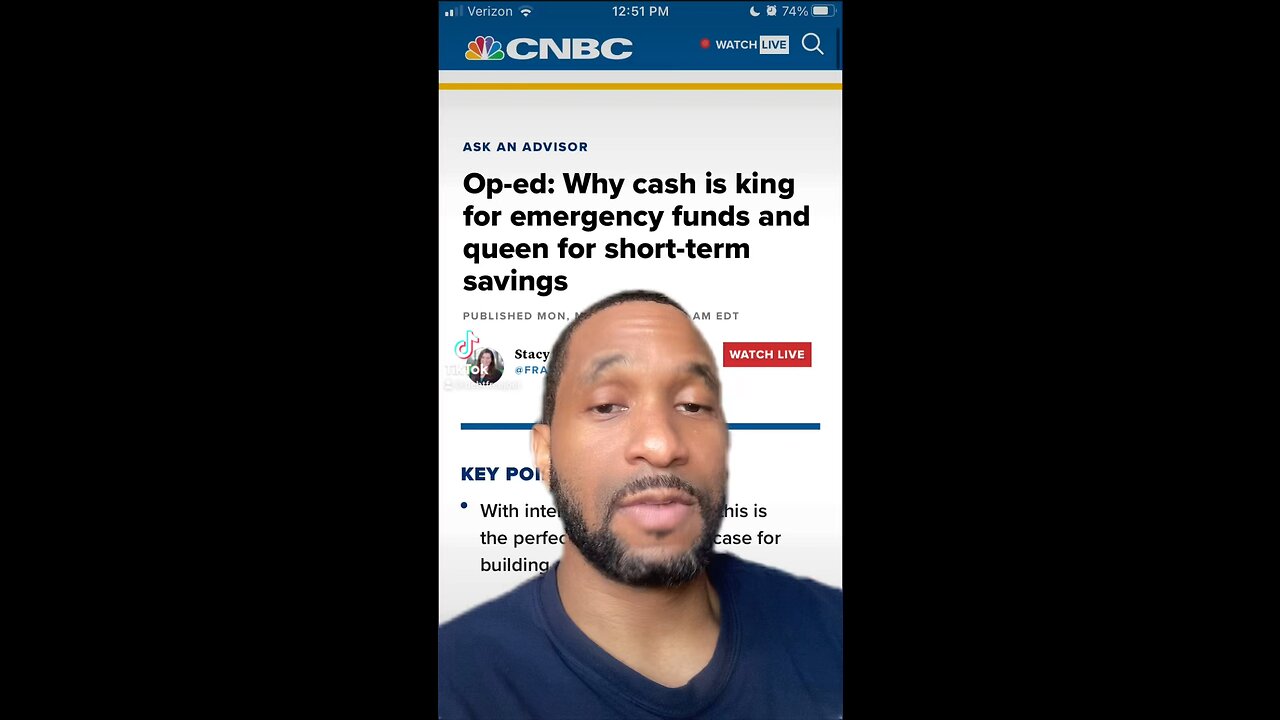You should ALWAYS have an emergency fund!