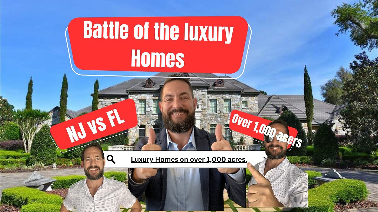 Battle of Luxury Real Estate Homes With Acreage. New Jersey Vs. Florida.