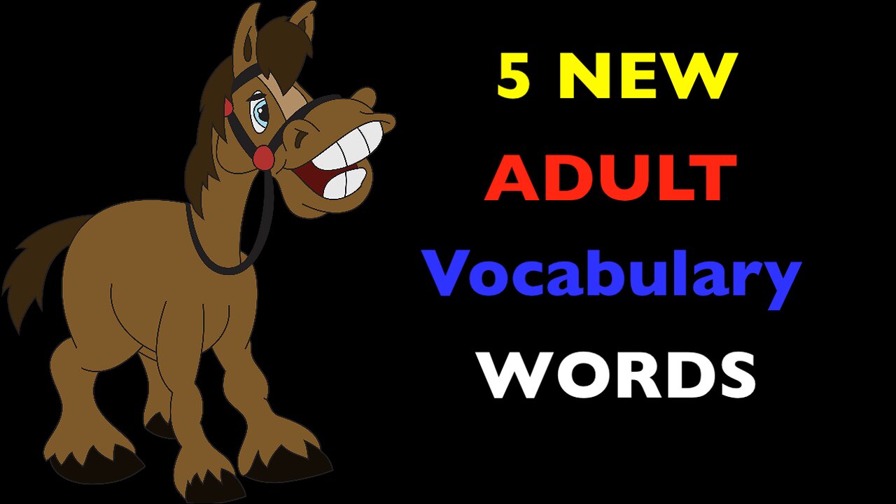 5 NEW ADULT VOCABULARY WORDS for DUMB*SS !