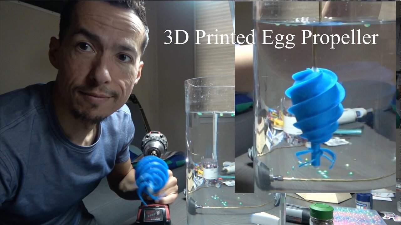 3D Printed Egg Water Propeller