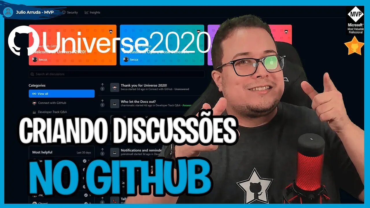 Habilitando Discussões no seu GitHub - Arruda Drops - GitHub Universe