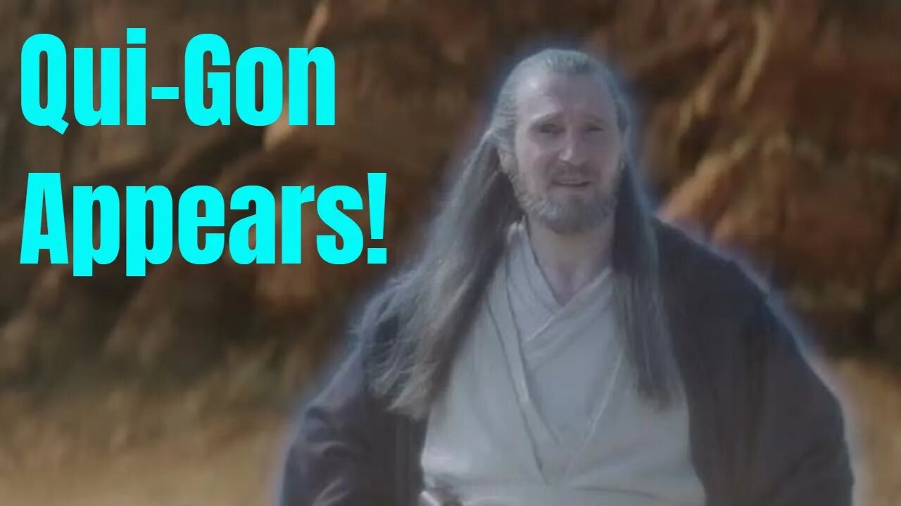 The Force Ghost of Master Qui-Gon Jinn Appears to Obi-Wan Kenobi | Star Wars