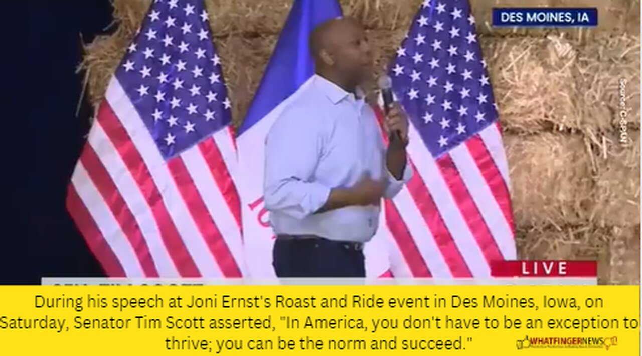 During his speech at Joni Ernst's Roast and Ride event in Des Moines, Iowa, on Saturday