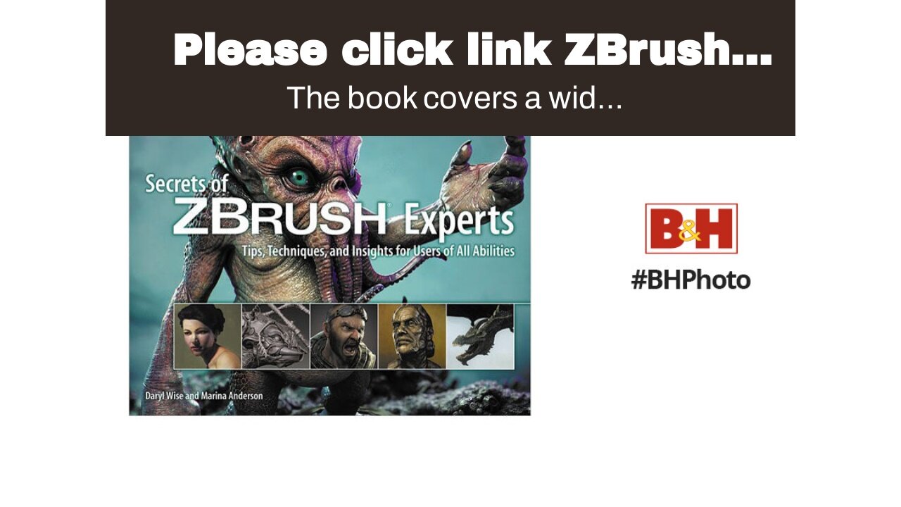 Please click link ZBrush Professional Tips and Techniques