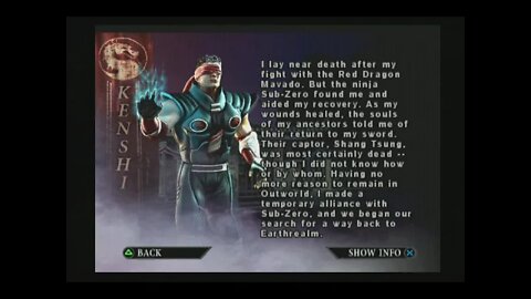 Mortal Kombat Deception (PS2) - Kenshi - Arcade Mode