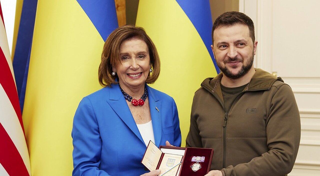 Zelensky and Pelosi Exchange of Flags Has People Talking