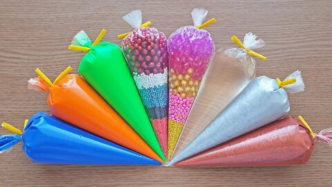 Making Crunchy Slime with Piping Bags #139