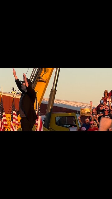 Elon Musk entrance at Donald Trump's Rally in Butler, Pennsylvania LIVE FRONT ROW VIEW
