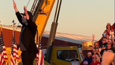 Elon Musk entrance at Donald Trump's Rally in Butler, Pennsylvania LIVE FRONT ROW VIEW