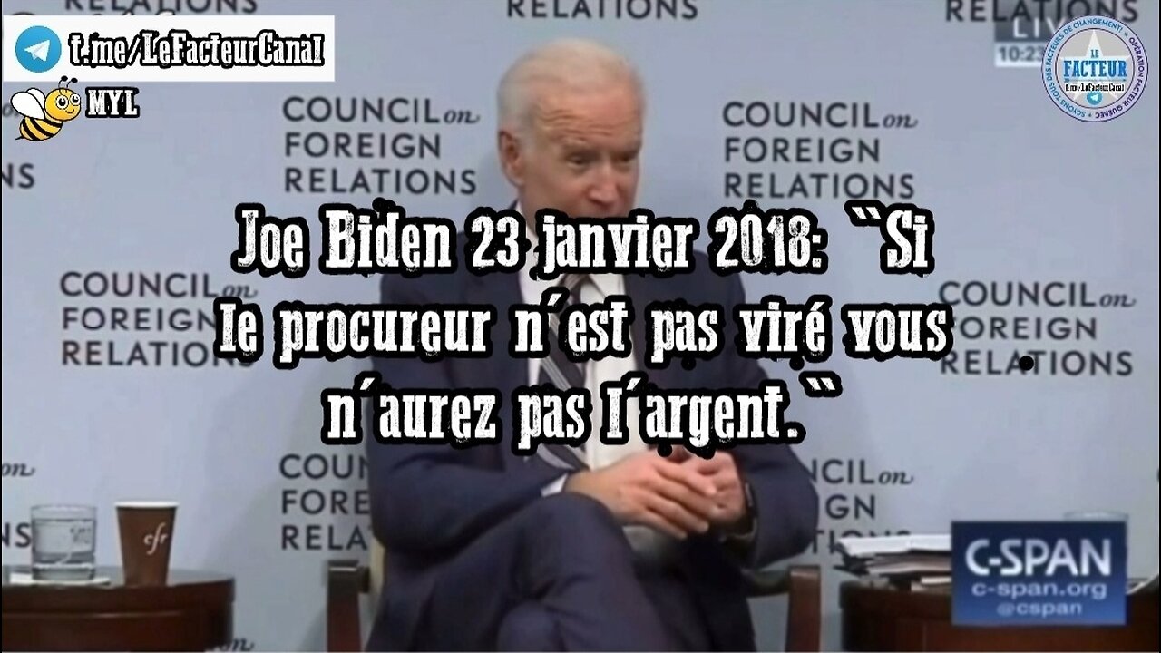 Joe Biden 23 janvier 2018: "Si le procureur n'est pas viré vous n'aurez pas l'argent."