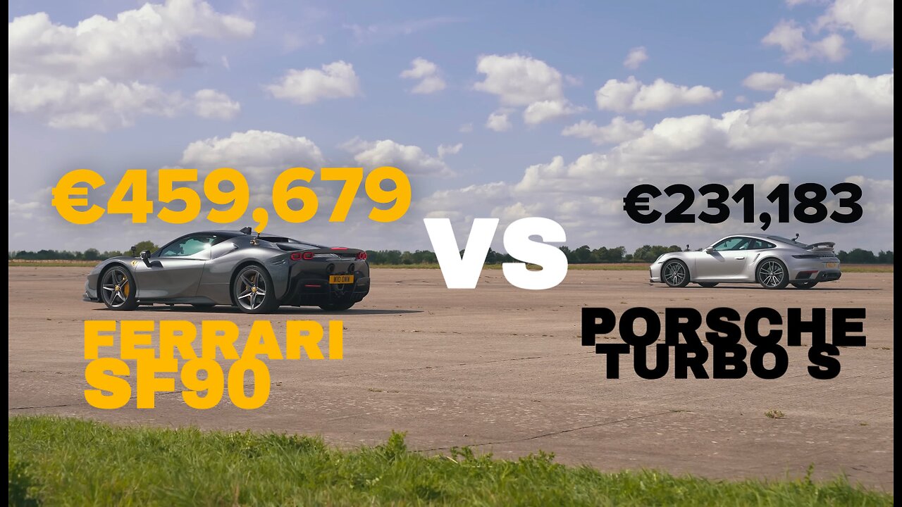 DRAG RACE: Ferrari SF90 Stradale Vs Porsche 911 Turbo S