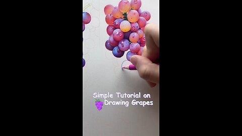 Relax and enjoy here 🎨 🎨How to draw colorful grapes 🍇#art #draw #color #fyp #tutorial #grape