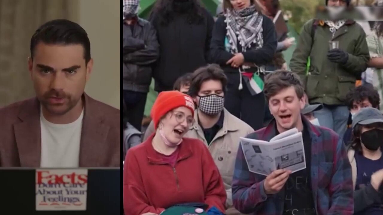 Anti-Genocide protestors rebut Zionist Ben Shapiro