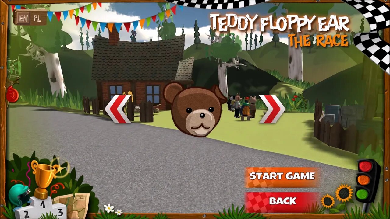 Teddy Floppy Ear: The Race - Vehicle, Character And Track Select - Video Game Scrapyard