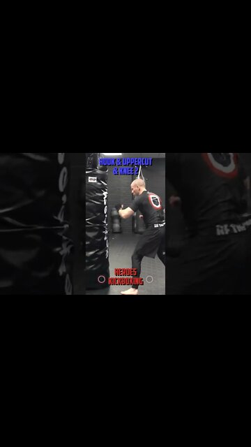 Heroes Training Center | Kickboxing & MMA "How To Double Up" Hook & Uppercut & Knee 2 - Back #Shorts