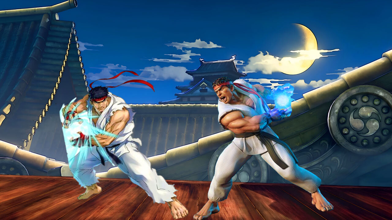 RYU 3D SF5 VS SHINE RYU 2D