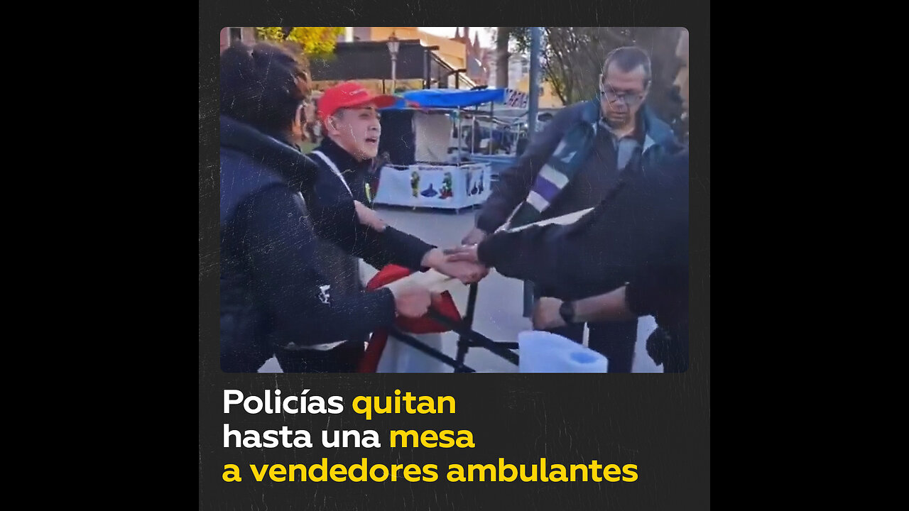 Policías de Buenos Aires desalojan a vendedores ambulantes requisando hasta su mesa