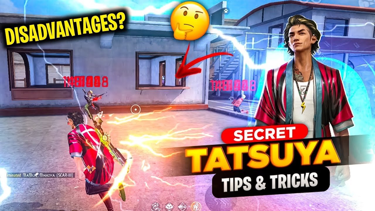 Free Fire Tatsuya Character Tips And Tricks😵|Disadvantages Of Tatsua Character😨|Bot Sanju