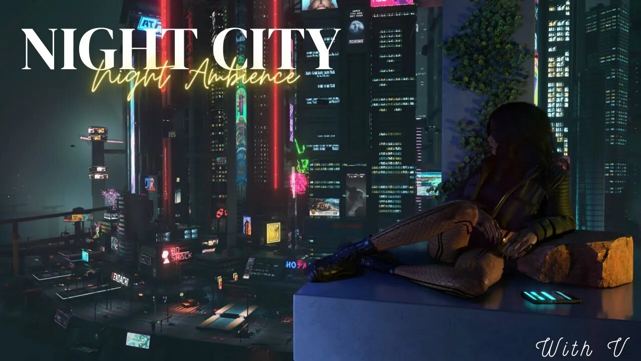 Chill windy night by Night City | Cyberpunk 2077