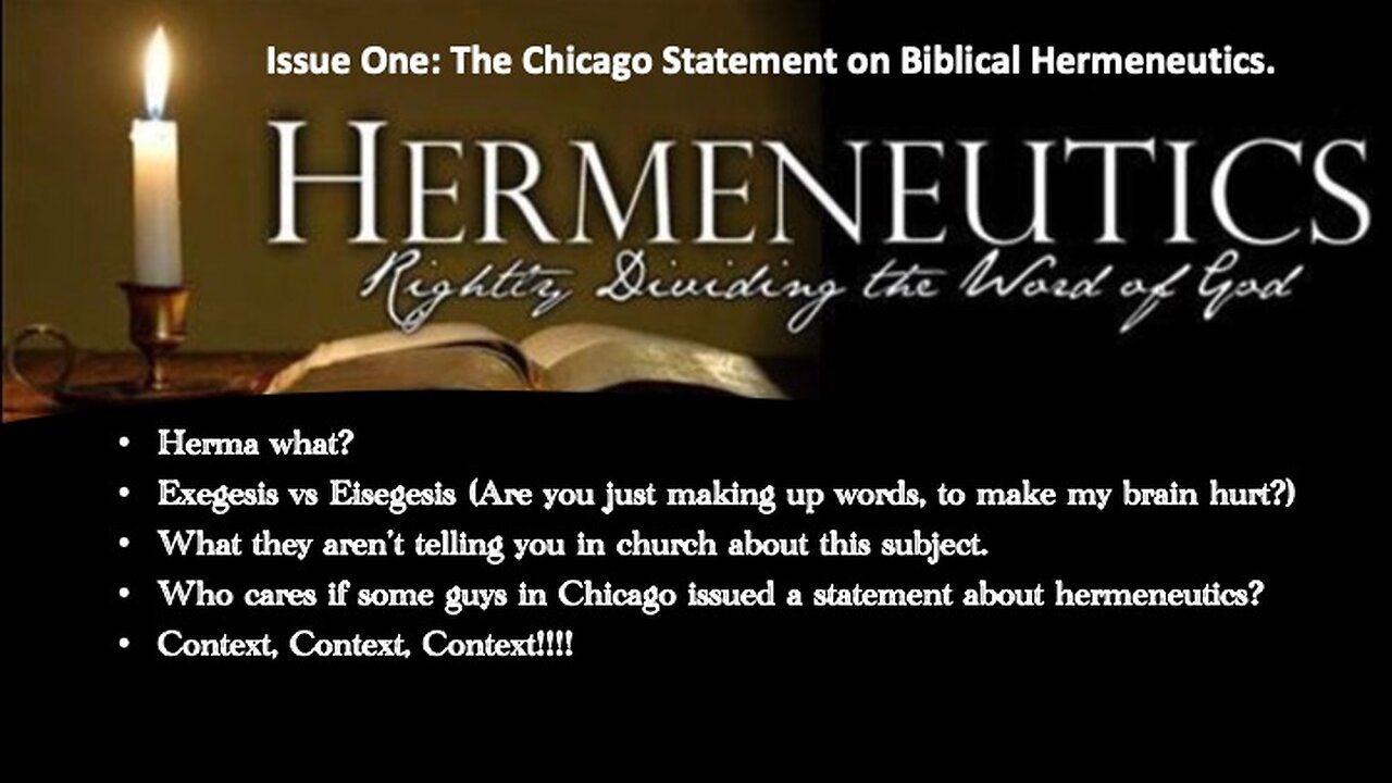 143 Chicago Statement On Hermeneutics