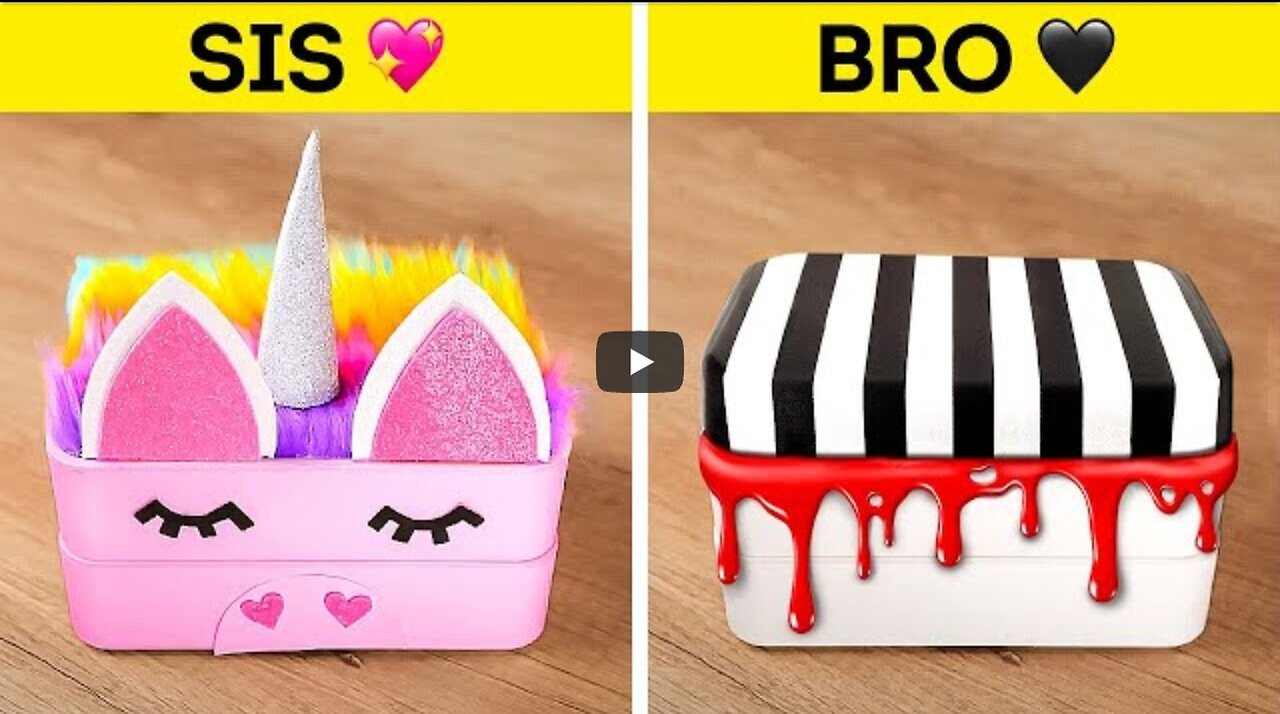 RAINBOW GIRL🌈 VS GOTH GIRL🦇 || Incredible Food and Cooking Hacks for Smart Parents