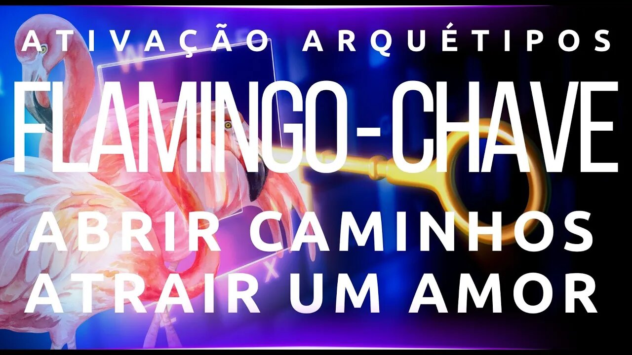 Flamingo e Chave - abrir caminhos - atrair um amor