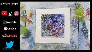 "Merica F Yeah" 6x6 Acrylic on Watercolor paper, Abstract Painting Demo
